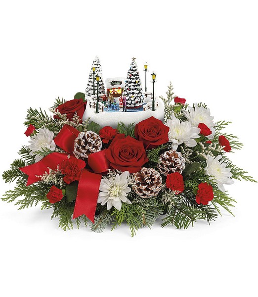 Thomas Kinkade's Skate into the Holidays Bouquet